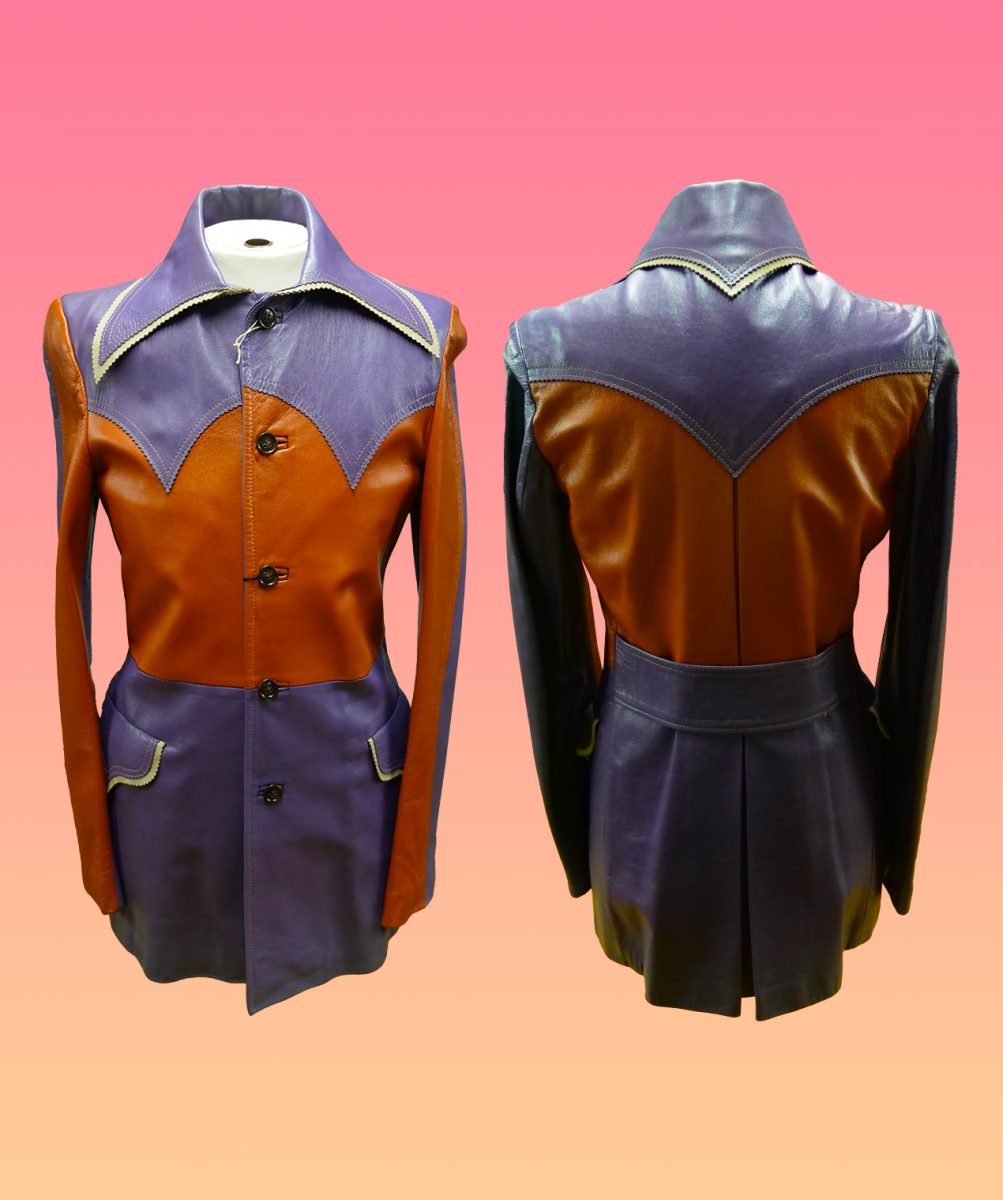 Maurice Renoma renoma Paris VESTE CUIR BICOLORE